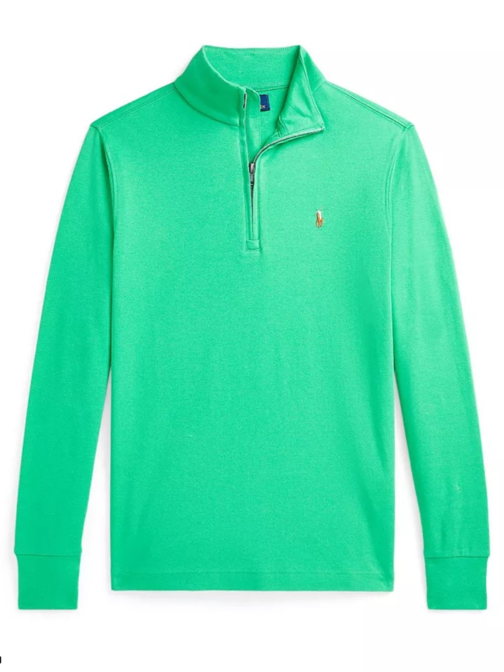 Polo Ralph Lauren Boys Quarter Zip Pullover Green Interlock Size Medium